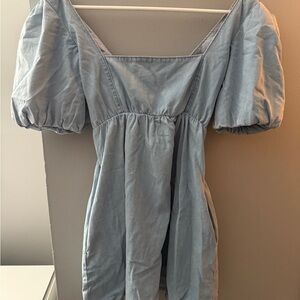 Chambray babydoll dress